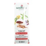 Sirop expectorant cu extract de stevie fără zahăr, 200 ml, Manicos