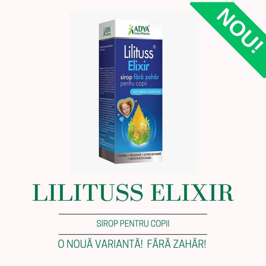 Sirop pentru copii Lilituss Elixir, 200 ml, Adya