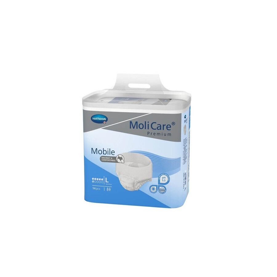 Mobile L MoliCare Incontinence Diaper Brief (915833), 14 pieces, Hartmann