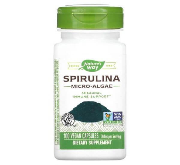 Spirulină Micro Algae 380 mg Natures Way, 100 capsule, Secom