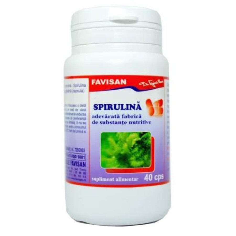 Spirulina, 40 capsule, Favisan