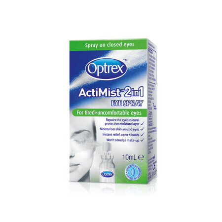 Spray 2în1 pentru ochi obosiți și cu senzație de disconfort Optrex Actimist, 10 ml, Reckitt Benckiser Healthcare
