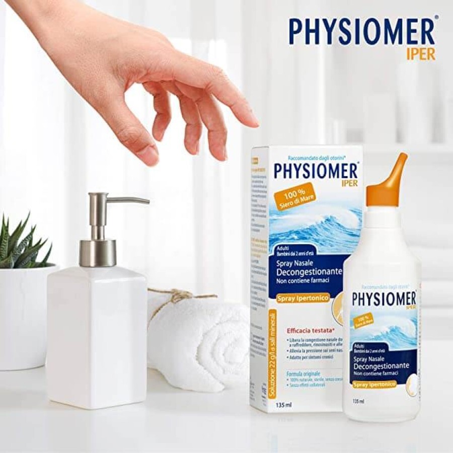 Spray decongestionant nazal Physiomer Hipertonic, 135 ml, Omega Pharma recenzii