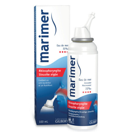 Spray fluidifiant nazal, rinofaringita si sinuzita acuta Marimer, 100 ml, Gilbert