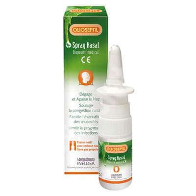 Spray nazal cu ulei esențial de mentă și cimbru Olioseptil, 20 ml, Laboratoires Ineldea Vitamine si suplimente