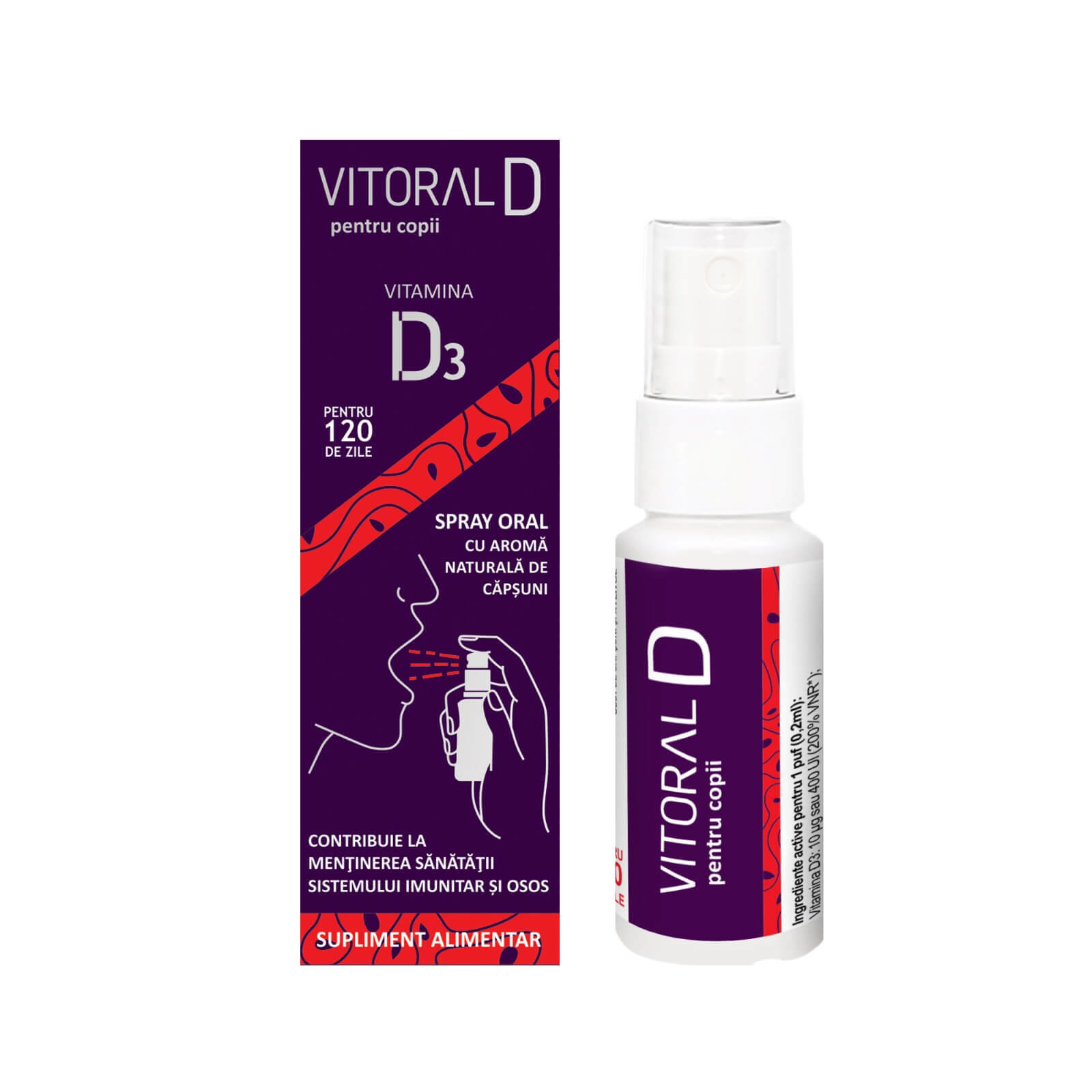 Spray oral pentru copii Vitoral D, 25 ml, Vitalogic Vitamine si suplimente