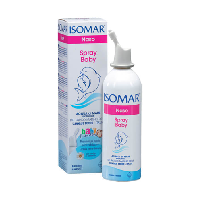 spray nazal apa de mare dr max Spray nazal cu apa de mare izotonica si musetel, 100 ml, Isomar Baby