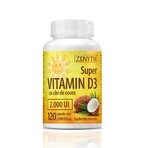 Super Vitamine D3 met kokosolie 2000IU, 120 capsules, Zenyth