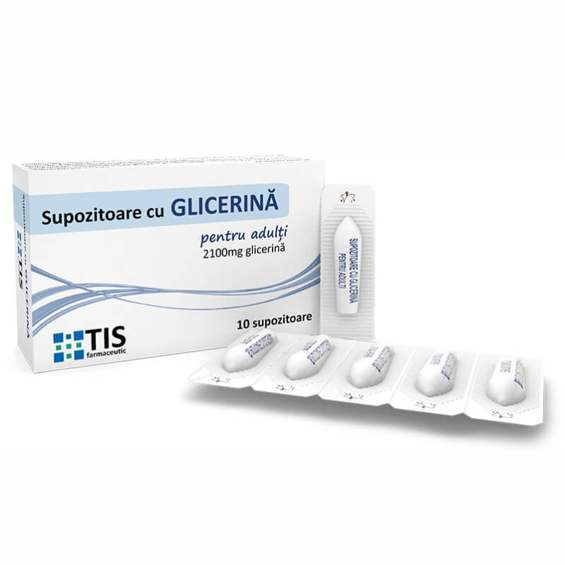 supozitoare cu glicerina bebe de 3 saptamani Supozitoare cu glicerina pentru adulți, 10 bucăți, Țis Farmaceutic