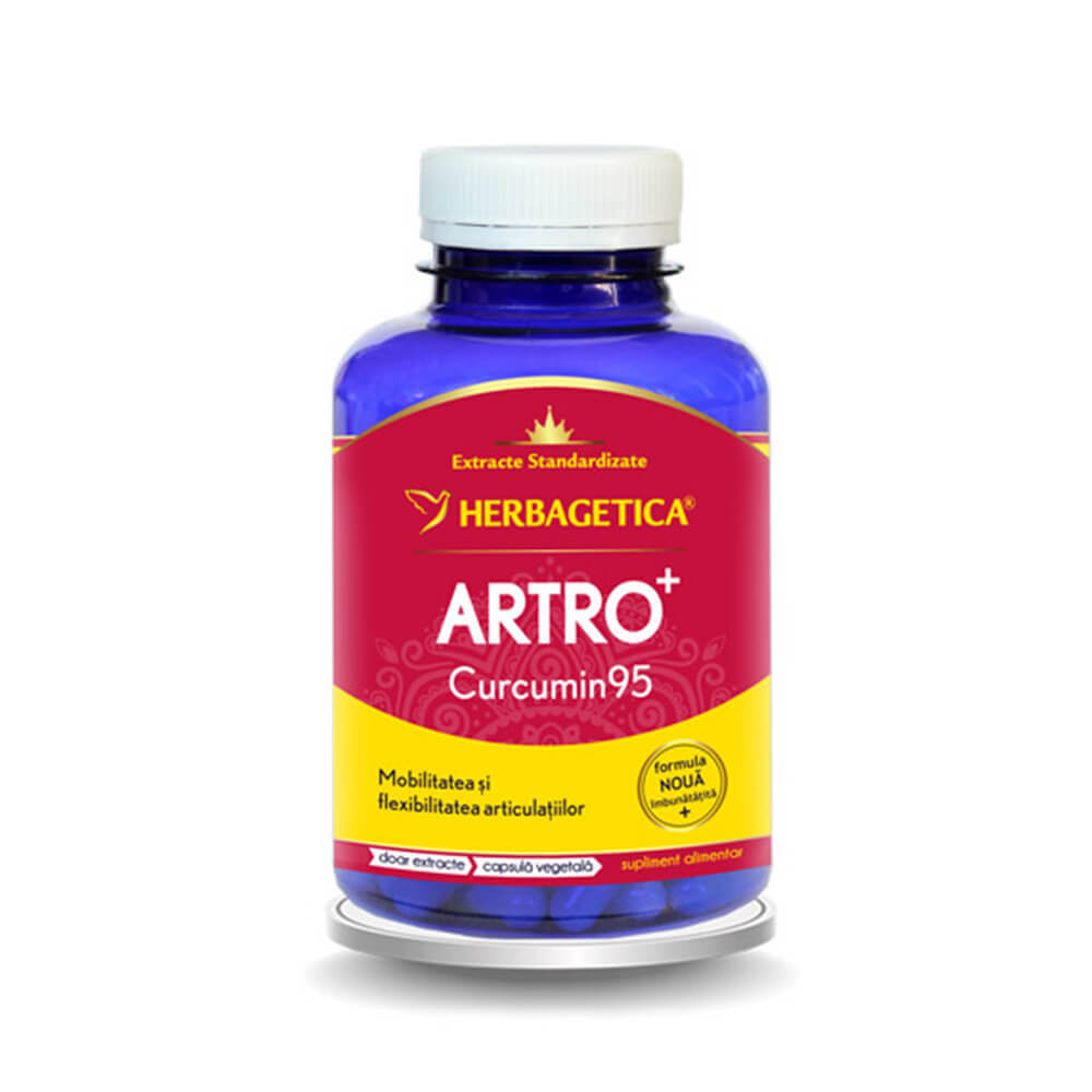 Artro+ Curcumin95, 120 capsule, Herbagetica Vitamine si suplimente