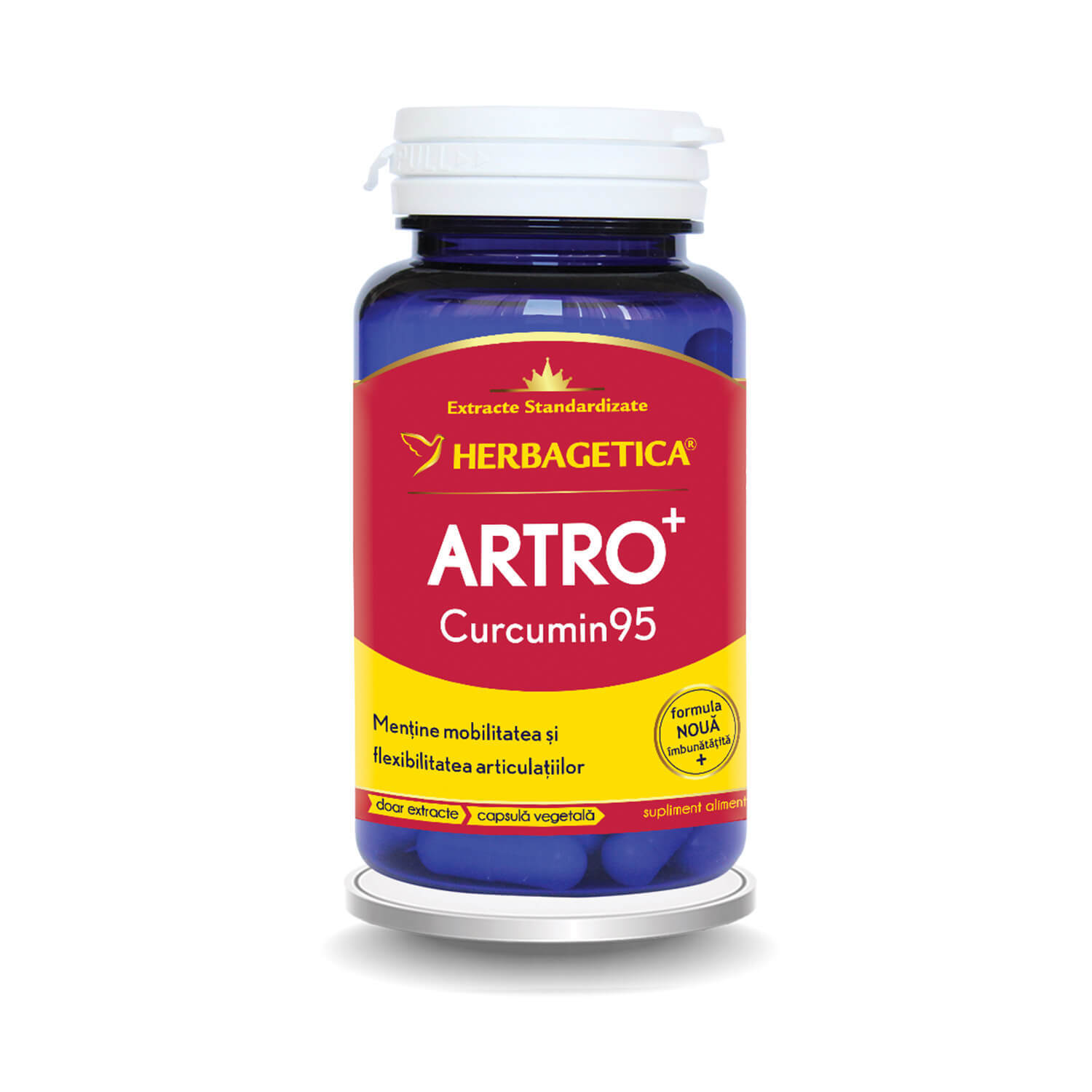 Artro+ Curcumin95, 60 capsule, Herbagetica Vitamine si suplimente