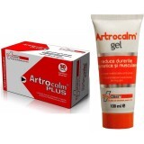 Artrocalm Plus, 50 capsule + Artrocalm gel pentru dureri reumatice și musculare, 100 ml, FarmaClass