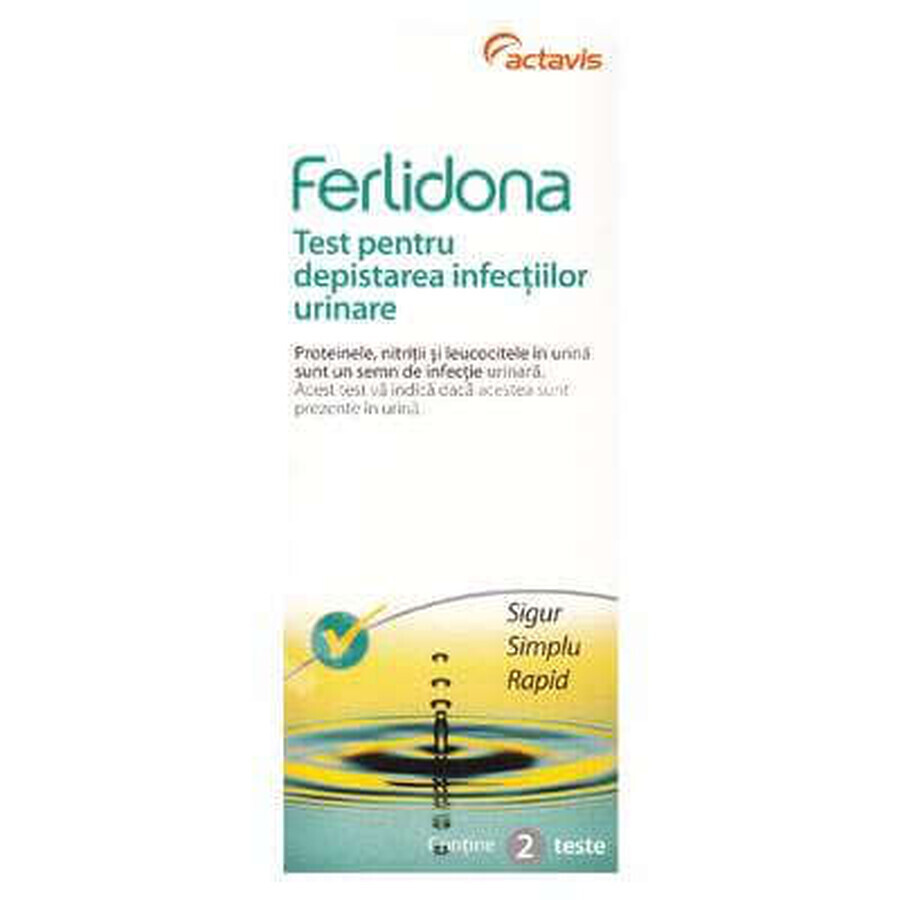 Teste pentru depistarea infectiilor urinare, Ferlidona, 2 dispozitive, Actavis