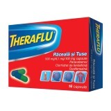 Theraflu Raceala si tuse 500 mg/6,1 mg/100 mg, 16 capsule, Gsk
