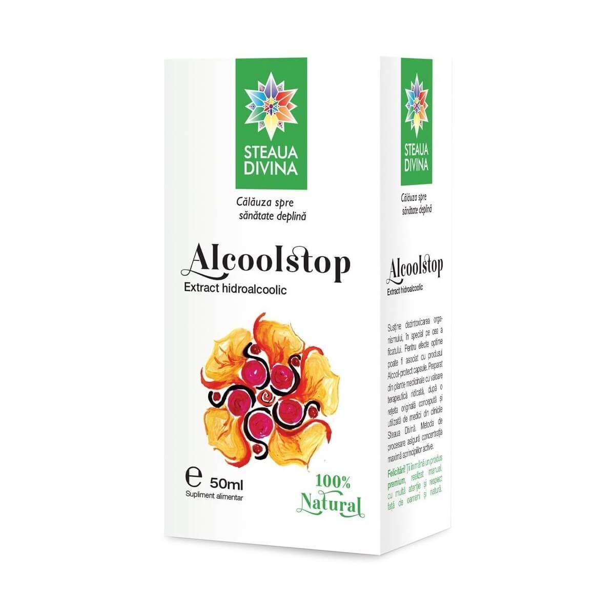 Tinctura Alcoolstop, 50 ml, Steaua Divină Vitamine si suplimente