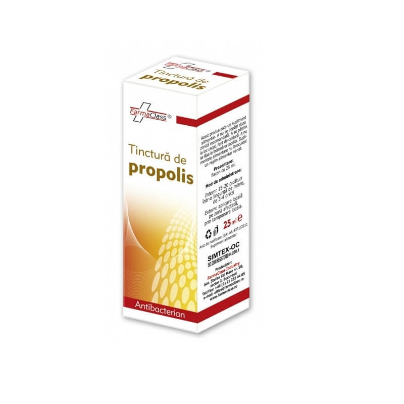 Tinctură de Propolis 30%, 25 ml, FarmaClass Vitamine si suplimente