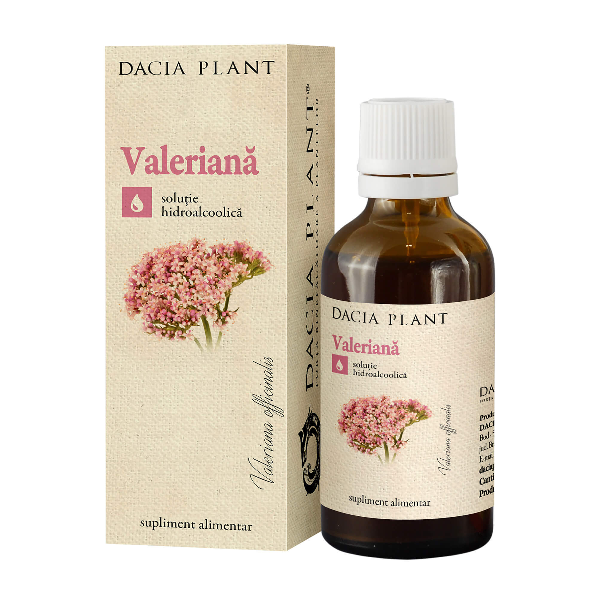 Tinctură de Valeriană, 50 ml, Dacia Plant Vitamine si suplimente