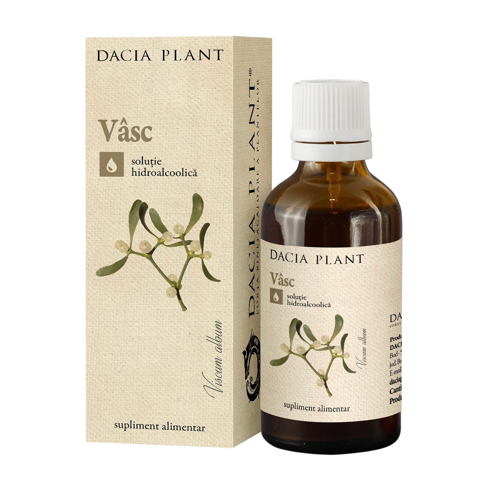 Tinctură de Vâsc, 50 ml, Dacia Plant Vitamine si suplimente