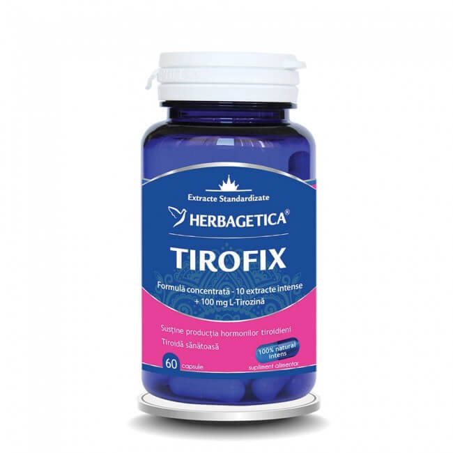 Tirofix, 60 capsule, Herbagetica Vitamine si suplimente