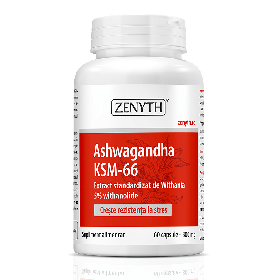 Ashwagandha KSM-66, 60 capsule, Zenyth Vitamine si suplimente