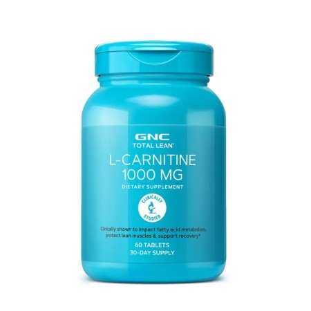Total Lean L-Carnitină 1000 mg (265430), 60 Tablete, GNC