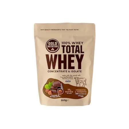 Total Whey Ciocolata si Alune, 260 g, Gold Nutrition Vitamine si suplimente