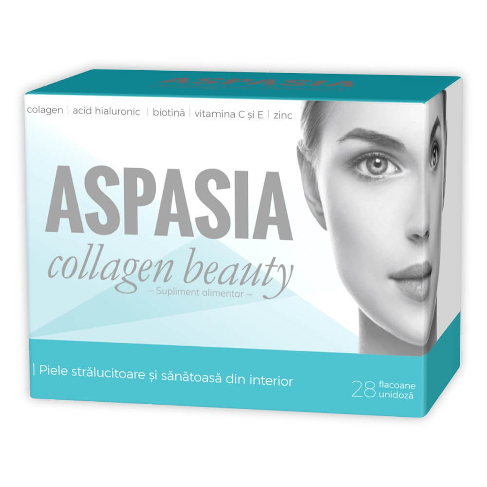 Aspasia Collagen Beauty, 28 flacoane, Natur Produkt Vitamine si suplimente