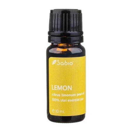 Ulei 100% pur esențial Lemon, 10 ml, Sabio