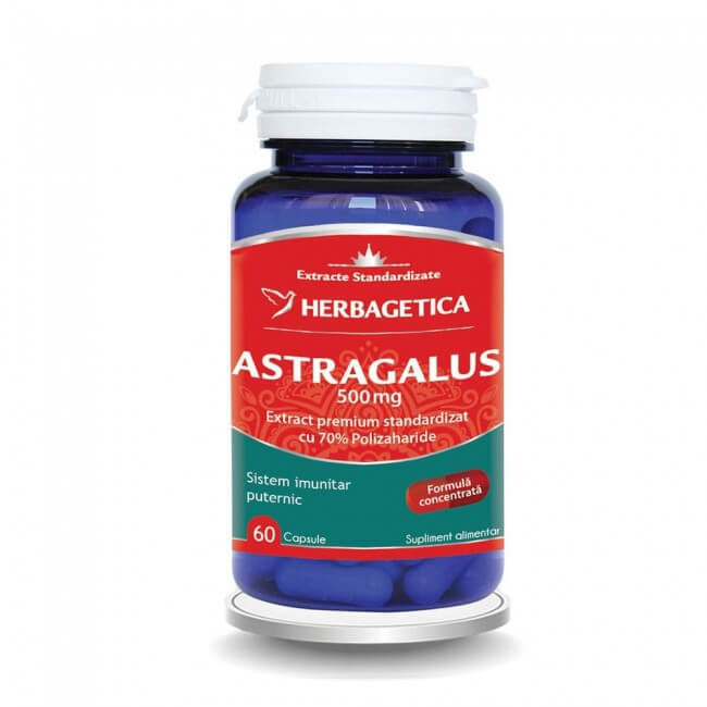 Astragalus 500 mg, 60 capsule, Herbagetica