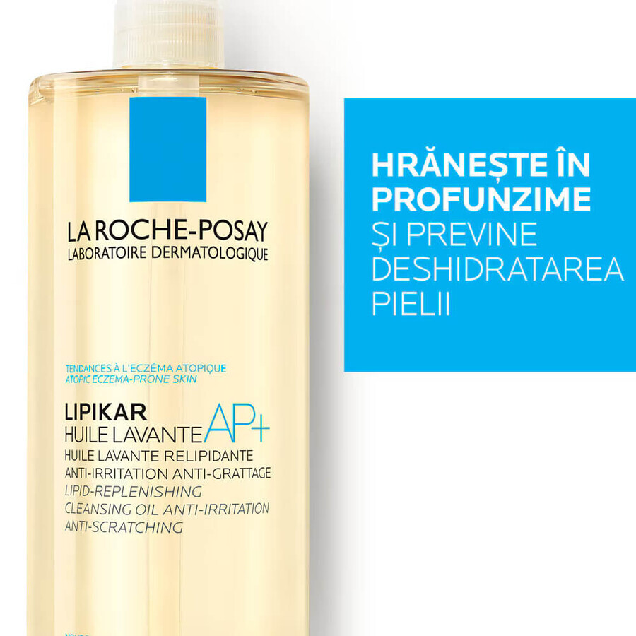 La Roche-Posay Lipikar AP+ huile nettoyante relipidante pour peaux sèches atopiques, 750 ml