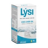 Ulei din ficat de cod Omega 3 cu vitamina D și A, 80 capsule, Lysi