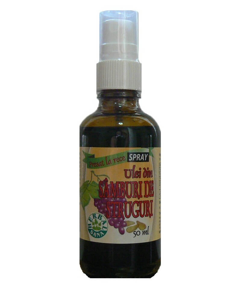 Ulei din samburi de struguri spray, 10 ml, Herbavit