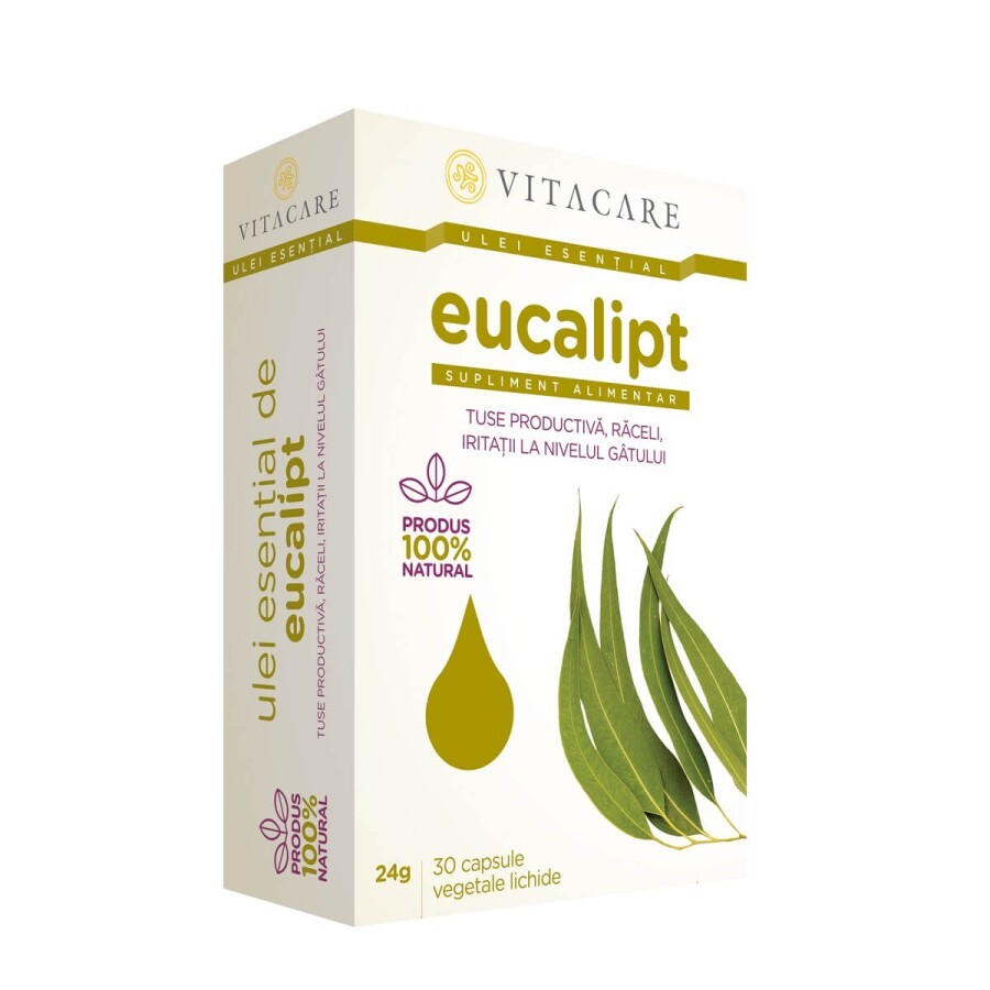 Ulei esențial de Eucalipt, 30 capsule, Vitacare recenzii
