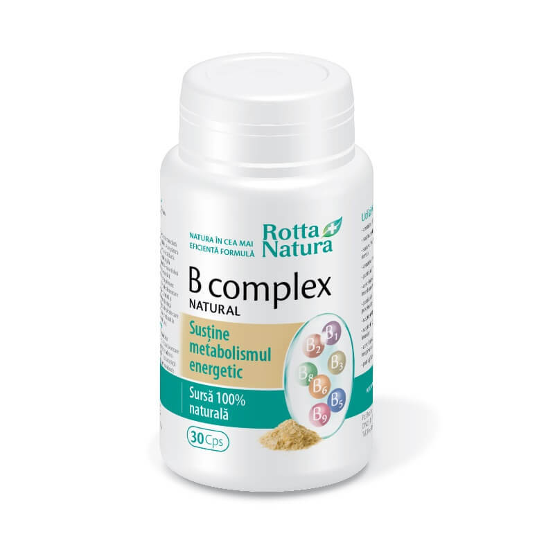 B Complex natural, 30 capsule, Rotta Natura Vitamine si suplimente