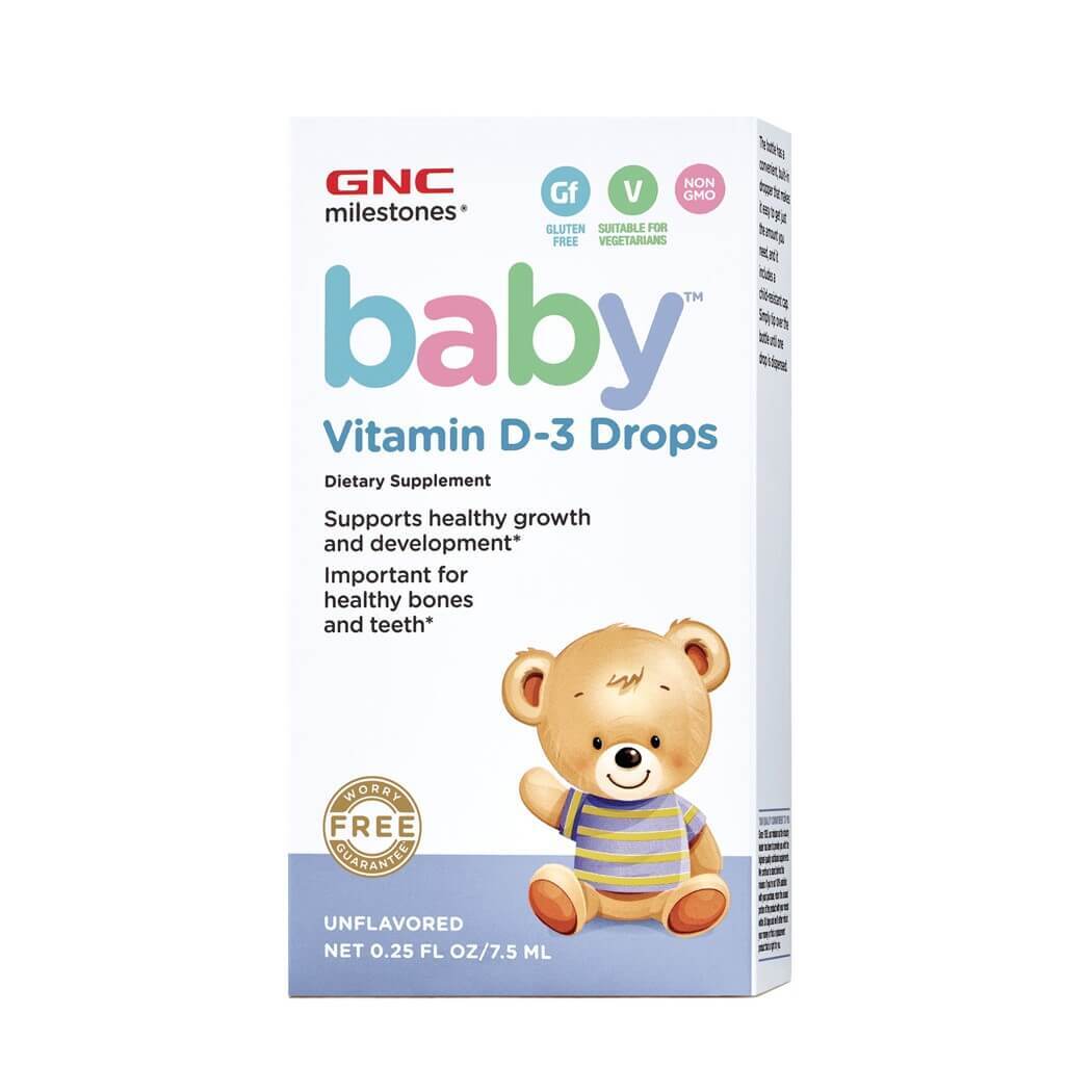 Baby Vitamina D3 Picaturi (424683), 7.5 ml, GNC Vitamine si suplimente