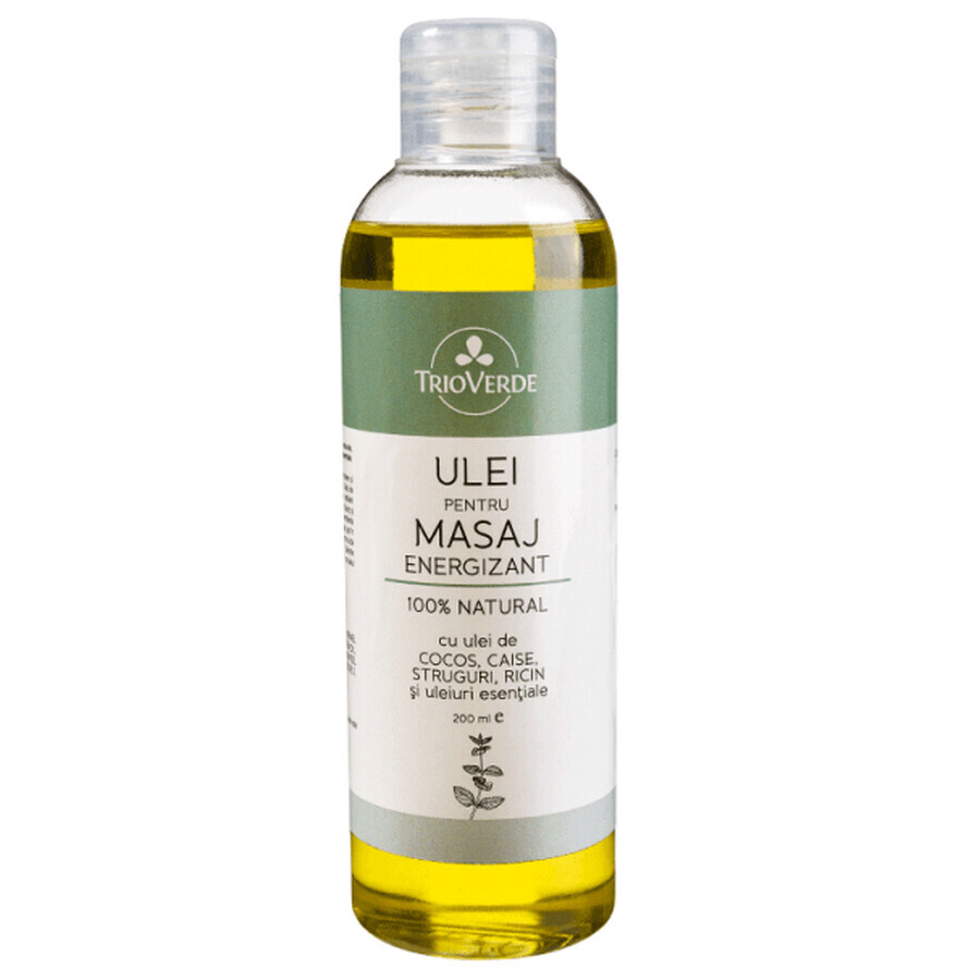 Ulei pentru masaj energizant, 200 ml, Trio Verde