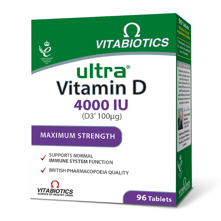 Ultra Vitamina D3 4000 UI, 96 tablete, Vitabiotics Vitamine si suplimente