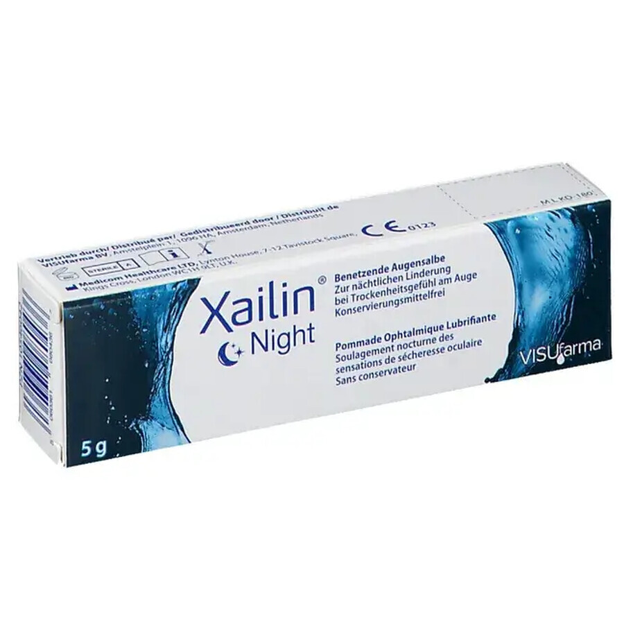 Unguent oftalmic lubrifiant Xailin Night, 5 g,Visufarma