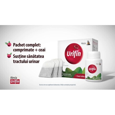 Urifin + Ceai Urifin, 30 comprimate+20 plicuri, Alevia