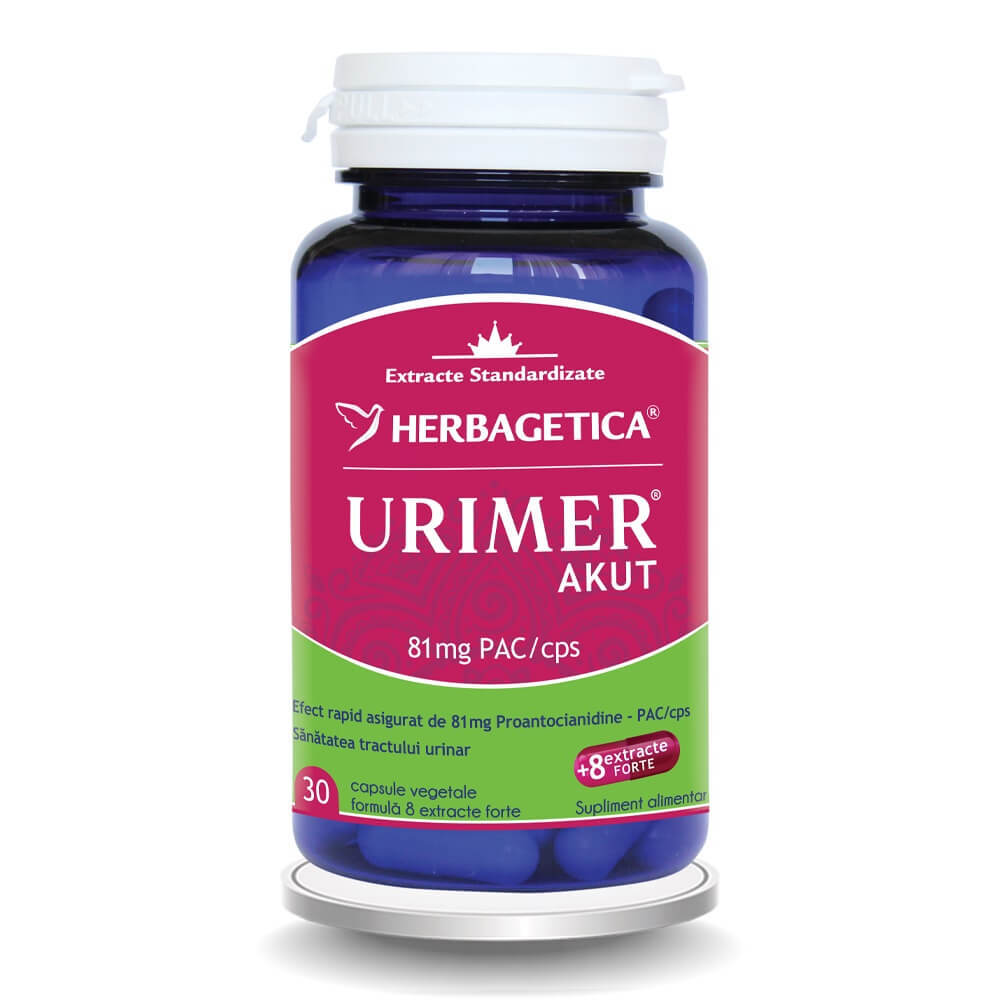 Urimer Akut, 30 capsule, Herbagetica Vitamine si suplimente