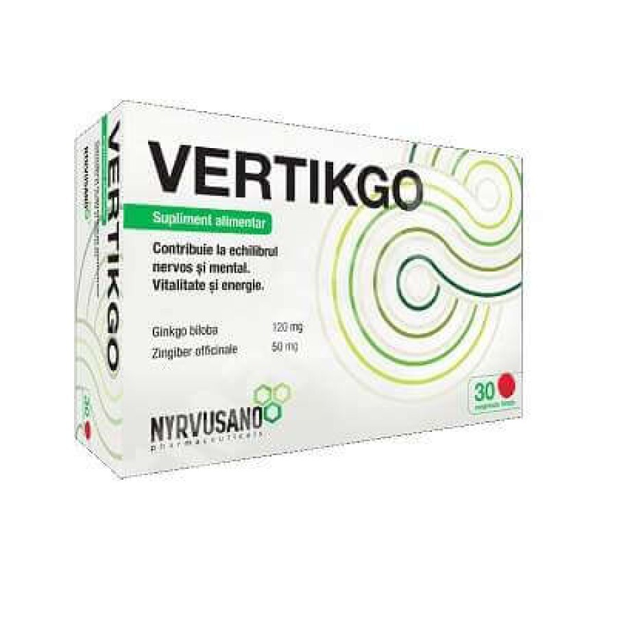 Vertikgo, 30 comprimate, Nyrvusano Pharmaceuticals recenzii
