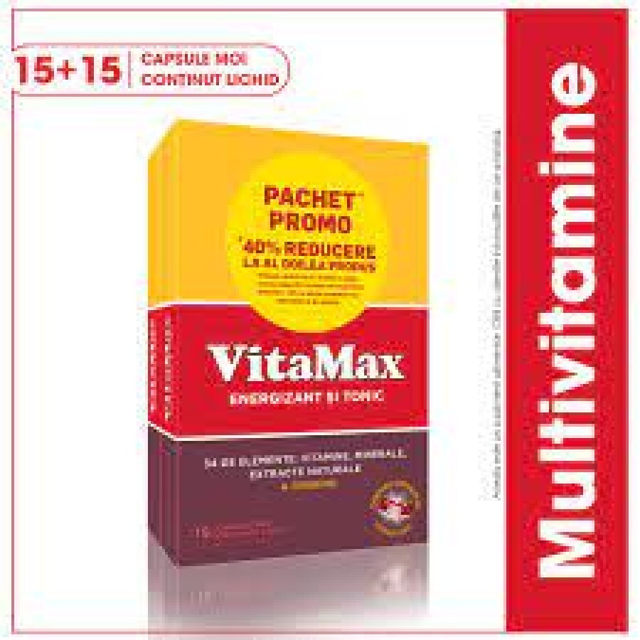 Vitamax, 15+15 capsule, Perrigo (40% reducere din al 2-lea produs)