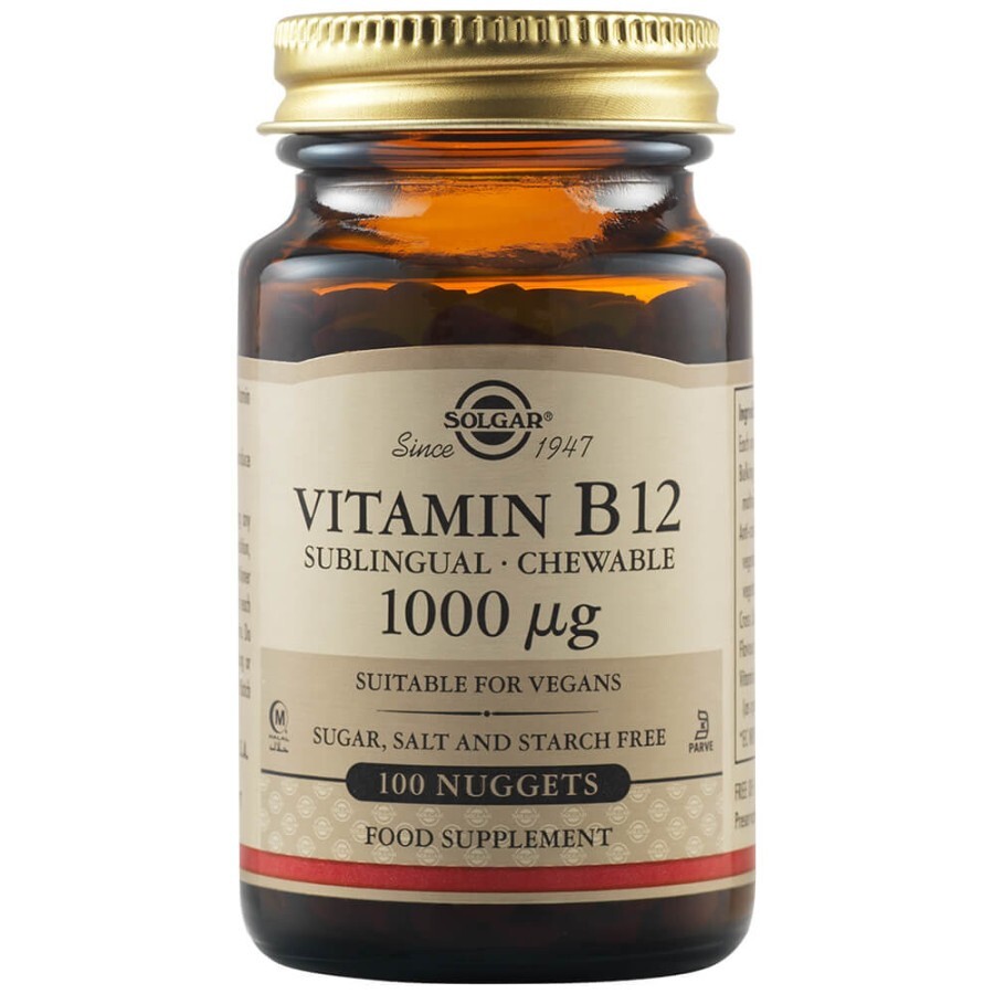 Vitamina B12 1000 mcg, 100 tablete, Solgar recenzii
