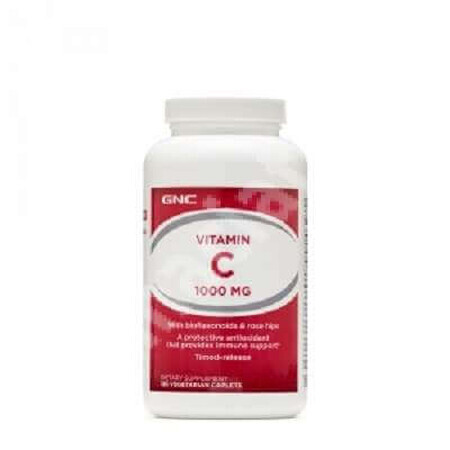 Vitamina C 1000 mg cu Bioflavonoide si Macese  017566, 180 Tablete, GNC