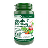 Vitamina C 1000mg cu maceșe și acerola cu portocală, 60 comprimate, Pro Natura