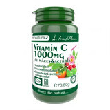Vitamina C 1000mg cu maceșe și acerola cu zmeură, 60 comprimate, Pro Natura