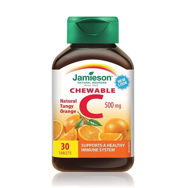 Vitamina C 500 mg cu gust de portocale, 30 tablete, Jamieson Vitamine si suplimente
