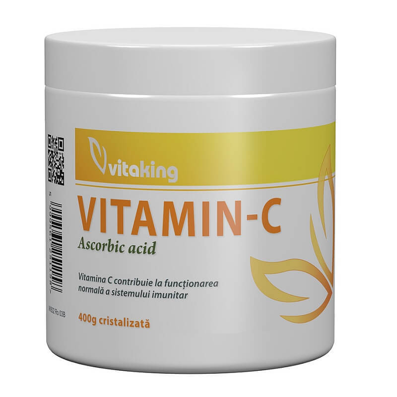 Vitamina C ascorbic acid, 400 g, VitaKing Vitamine si suplimente