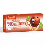 Vitamina C cu Căpșuni 100 mg, 20 comprimate, Bioeel