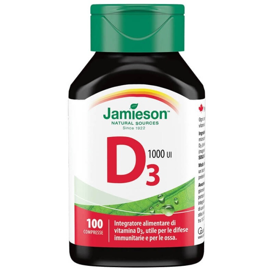 Vitamina D3 1000UI, 100 tablete, Jamieson recenzii